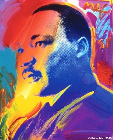 A colored drawing of Martin Luther King
