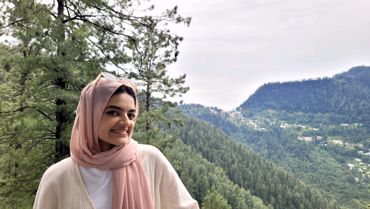 Minahil in the mountains of Pakistan